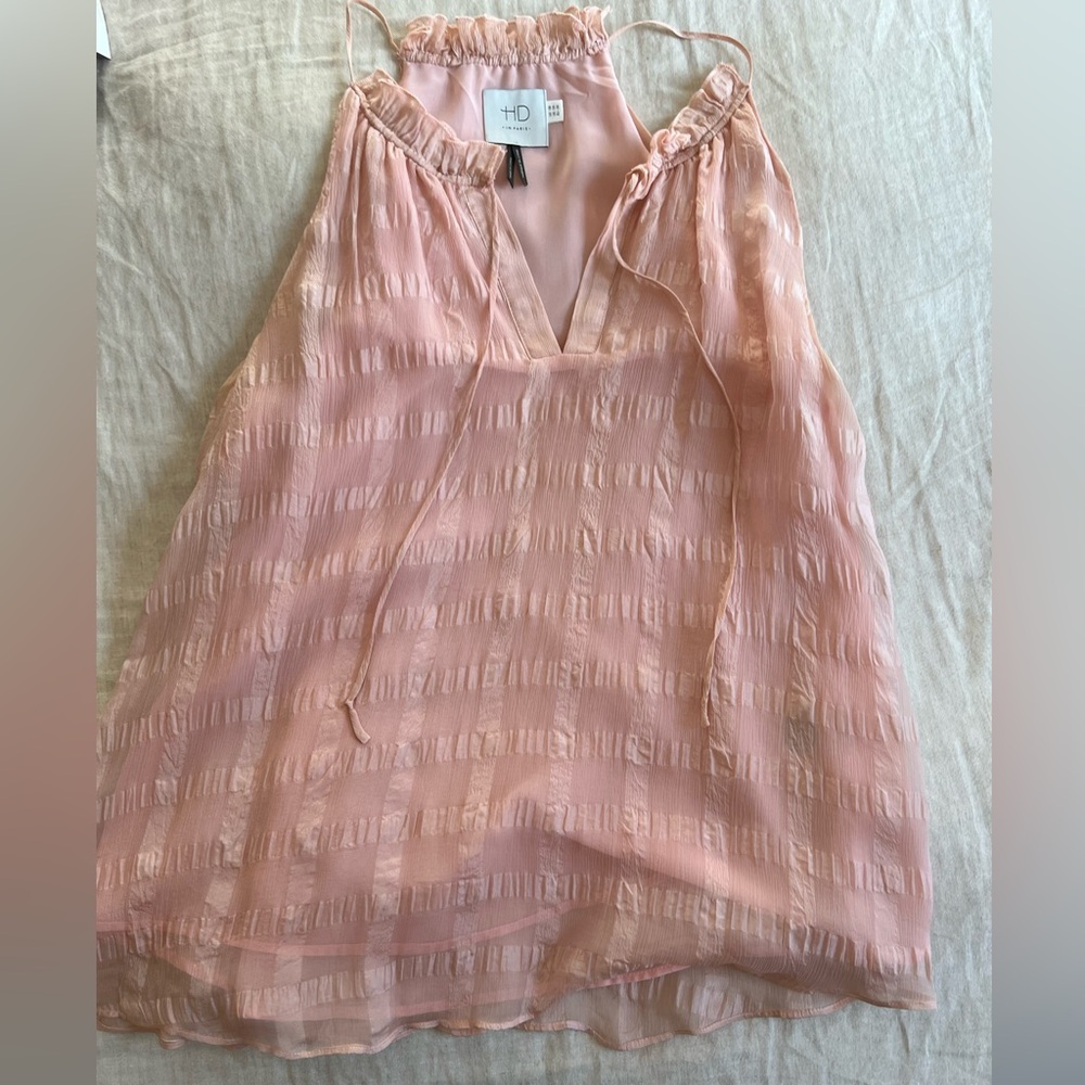 HD in Paris Blush Pink Textured Blouse